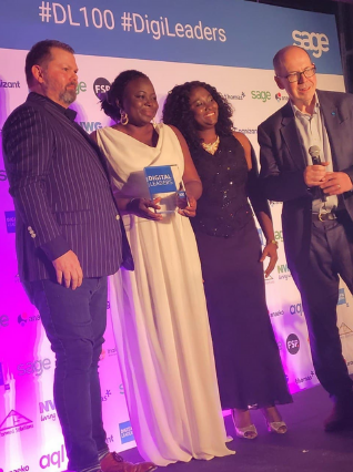 Knowledge Pool receiving the Digital Leaders award